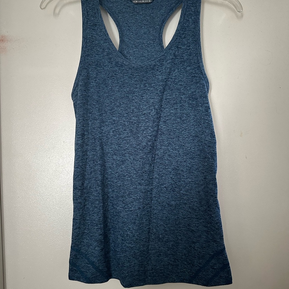 Oiselle blue running tank top. Size 4